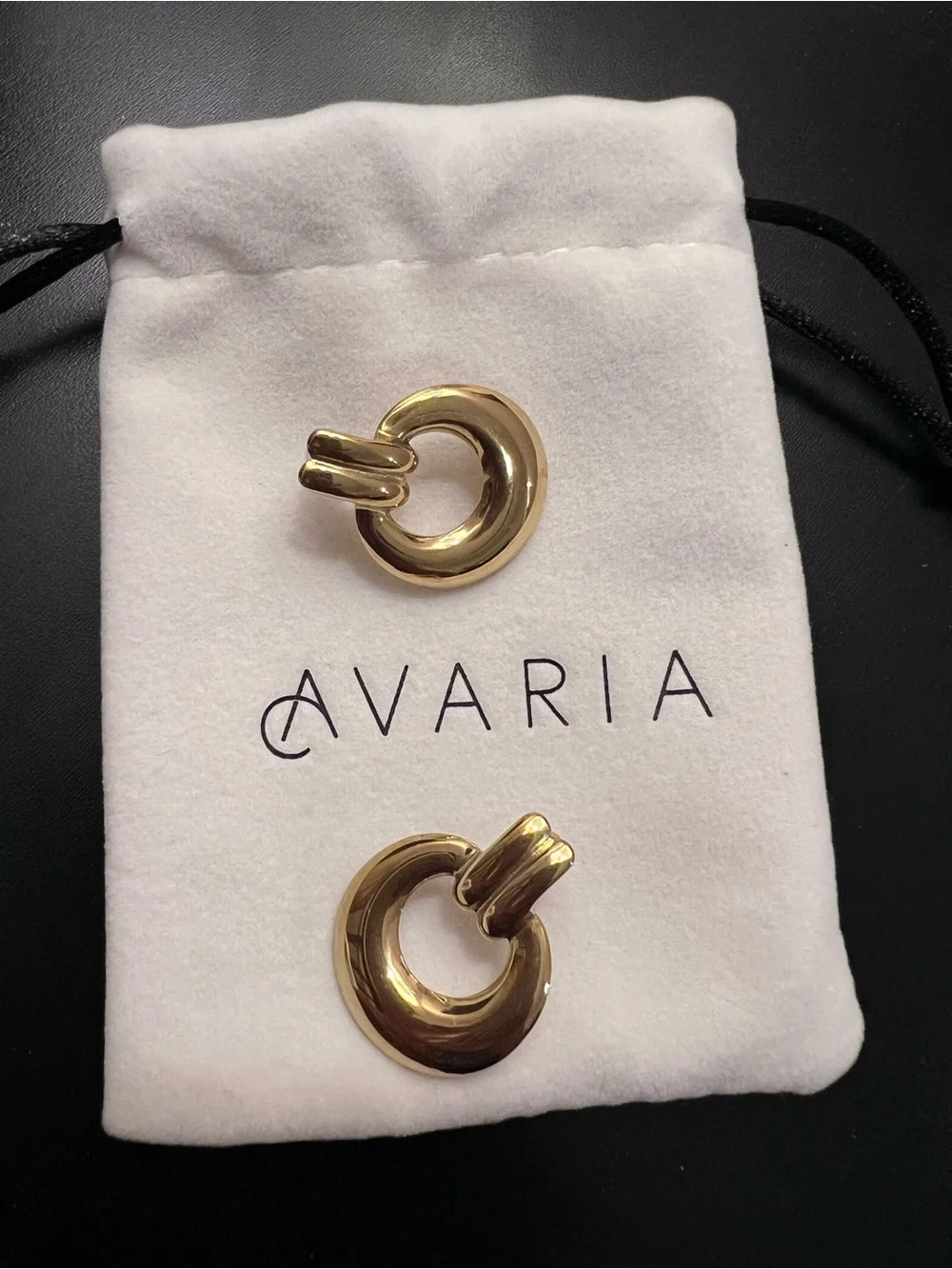 Gold Hoop Drop Earrings - ARIA